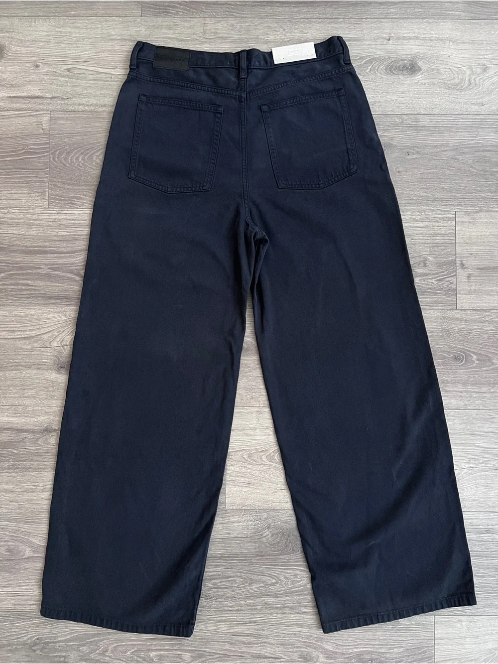 EVERLANE The OG Baggy Jeans Size 31 Ink Navy Relaxed Wide Leg Tencel Denim Retro